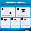 Swim Cap, 2 Pack Durable Silicone Swimming Caps for Kids Girls Boys Youths (Age 2-12), Soft 3D Ergonomic Waterproof Kids Swim Caps, Comfortable Fit for Long Hair and Short Hair