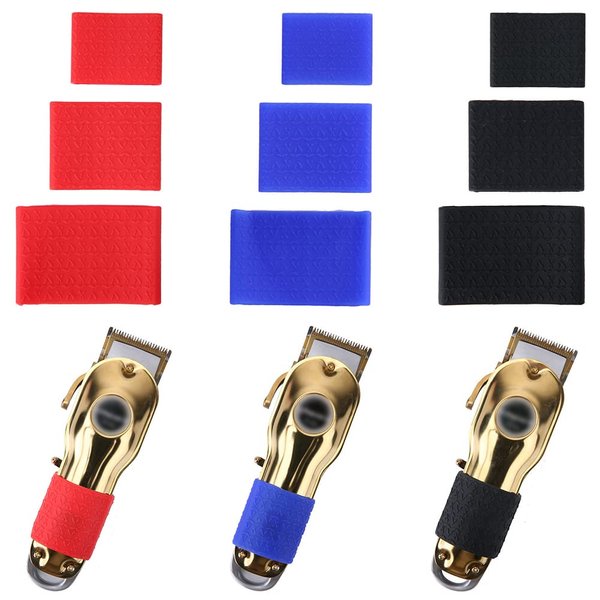 WAYUTO Set of 9 Professional Silicone Barber Clipper Bands for Hair Trimming, Hair Styling and Grooming