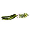 Scum Frog Scumdog Topwater Bass Fishing Hollow Body Frog Lure with Weedless Hooks, Natural Black & Green, 5/8 Ounce