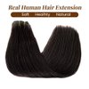 Black Hair Extensions Clip in Human Hair,4 Pieces Real Hair Extensions Clip ins Remy Human Hair Clip on Double Weft Lace Hair Extensions Full Head for White Women 18 inch 100G