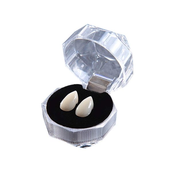 Bommy Vampire Fangs Teeth Dentures Halloween Cosplay Props for Costume Parties 13MM