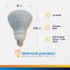 Replacement for Eiko SP23/R40/27K Light Bulb by Technical Precision - 23W 120V 60Hz Bulb - BR40 Flood Light Bulb with E26 Medium Screw Base (E27) - Energy Efficient - 1 Pack