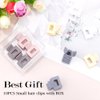 Ahoney 10Pcs Small Hair Claw Clips for Women Girls, 1" Mini Matte Tiny Hair Clips for Thin Thick Medium Hair Cute Jaw Clips Strong Hold Hair Barrettes Clip with Gift Box (Grey)