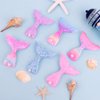 YARIEW 6 Pcs Mermaid Hair Clips for Girls Pearl Hair Clips Glitter Fish Tail Mermaid Hair Accessories Glitter Hair Barrettes for Little Girls Mermaid Birthday Decorations