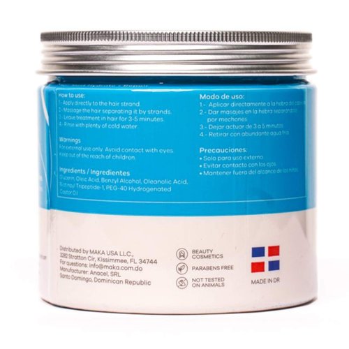 Maka Capillary Health Moisturizing Hair Mask for Repairing Damaged and Dry Hair, 12 Fl oz.