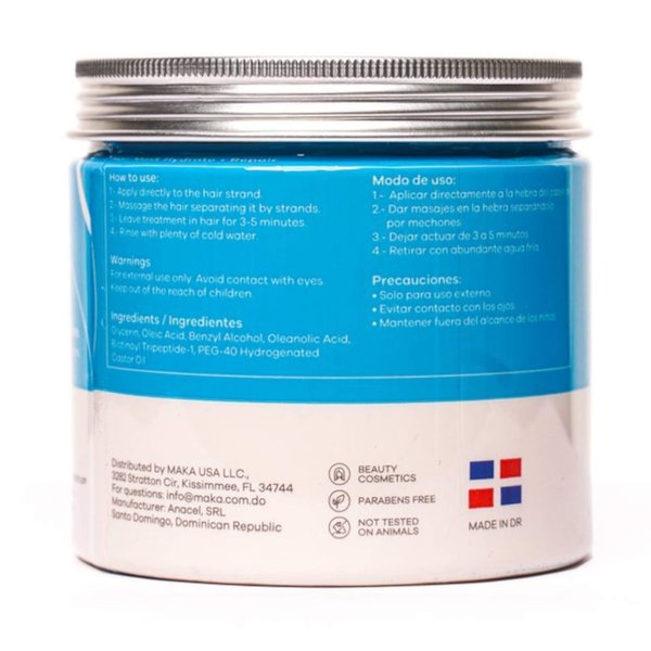 Maka Capillary Health Moisturizing Hair Mask for Repairing Damaged and Dry Hair, 12 Fl oz.