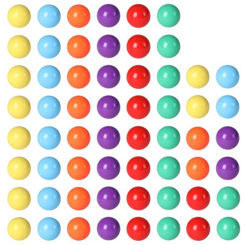 Laviesto Game Replacement Balls for Chinese Checker, 60 Pcs Solid Color Replacement Marbles for Chinese Checkers, Marble Run, Marbles Game(5/8 Inch/6 Colors)