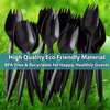 BPA-Free Black Disposable Sporks 100 Pk. Recyclable, Eco-Friendly and Kid-Safe 2-in-1 Utensils Built Strong to Last Large Meals. Great for School Lunch, Picnics or Restaurant and Party Supply (100)