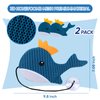 LCHUANG Hot Tub Scum Absorber Whale - 2 Pack Oil Absorbing Hot Tub Floating Sponge Cleaner Absorber, Keeps Water Clear, Reusable Pool Scum Absorber Hot Tub Spa Accessories