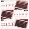 Yawamica Lash Clusters Wispy Eyelash Extension 10-18mm Individual Lashes D Curl Eyelash Clusters 40D+50D+60D Volume Cluster Eyelash Extensions Pestañas Pelo a Pelo DIY Lash Extension at Home