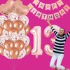 13th Birthday Decorations Thirteen Teenager Birthday OMG UR A Teenager Balloons 13th Birthday Tiara Teenager Sash Happy Birthday Banner for 13 Year Old Teen Girls Birthday Party Supplies (Rose gold)