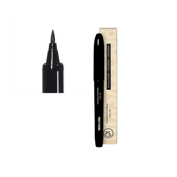 PS.PRETTYSKIN Vegan Waterproof Eye Liner Pencil for Flawless Eye Makeup (All kill)