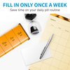 Extra Large Pill Organizer - XXL Vitamin Holder for Weekly Supplements - Double Sided Pill Box 7 Day with Big AM PM Compartments Huge Daily Medicine Dispenser 2 Times a Day Reliable and Easy-to-Use