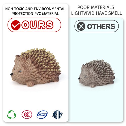 Wildlife Animal Model Playsets 14 PCS North American Animal Hedgehog Echidna Figures Figurine Family Party Favors Supplies Cake Toppers Set Toys for 5 6 7 8 Years Old Boys Girls Kids