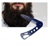 Stainless Steel Folding Beard Comb, Anti-static Beard for Men Grooming & Combing Hair Beards Mustaches, Beards and Mustaches Styling Pocket Comb, Men's Beard & Moustache Combs