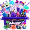 Mini Galaxy Slime Kit for Girls 6-12 Years Old, Glimmer Crunchy Slime, Foam Slime,Butter Slime, Stress Relief Toys, Party Favors for Kids, Fun Idea for Christmas & Easter