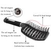 Vented Hair Brushes for Women: 2 Pc Curved Hair Detangler Brush for Dry/Wet Hair Fast Drying Styling Tool (Black & White)