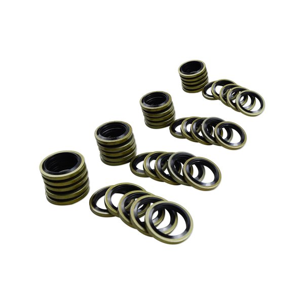 Fuel Sealing Washers Seal Washer Fit for Banjo Bolt 8mm 10mm 12mm 14mm, Fit for Dodge Cummins Fuel System, Replace 3963983 3963988 3918188 4934278 40PCS