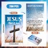 Noveread 200 Pcs Gospel Tract Card Salvation Cards Pocket Holy Postcard Prayer Postcards Christian Inspirational Bible Verses Bookmark for Christian Gift(Cross, Jesus Paid It All)