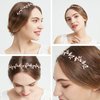 Ammei Headpiece Gold Headband Bridal Tiara Flower Shape Women's Headpiece Wedding Hair Accessories (Light Rose Gold)