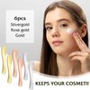 Trinkrittey 6 Pcs Metal Makeup Spatula Tool, Mini Skincare Spatula Skin Care Facial Cream Mask Scoop Makeup Tools for Cosmetic Scoop for Creams Lotions Masks (Silver Gold Rose Gold)