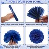 Trgowaul Happy Birthday Decorations for Men Women, 22 PCS Blue Birthday Set, Navy Blue Birthday Banner Backdrop, Honeycomb Balls&Hanging Swirl, Birthday Party Decorations Supplies for Boys Girls