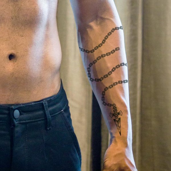 Judgement Chain Tattoo - Judgement Chain Temporary Tattoo/Anime Cosplay Tattoo/Chain Halloween Tattoo