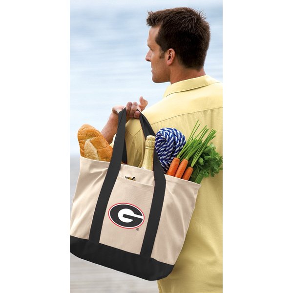 University of Georgia Tote Bag Canvas University of Georgia Tote Bags (Black)
