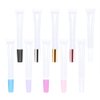 50 PCS Empty long slim 15ml squeeze lip gloss tube lip oil soft tubes with Syringes (Clear lid)