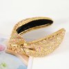 Gmmidea Sequin Knotted Headband for Women Little Girls Glitter Sprinkle Headband Fancy Beaded Wide Hair Band Fashion Girls Jeweled Headband Festival Hair Accessories Gifts B-Gold