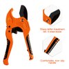 AIRAJ PVC Pipe Cutter,PVC Cutter to Cutting 1-5/8"(42mm) PVC Pipe,Ratcheting PVC Cutter Tool with V Shaped SK5 Steel Blade & Safety Lock, Clean Cut for Plastic(PVC CPVC PP PEX PE Pipe) & Rubber Hose