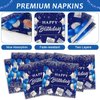 gisgfim 96Pcs 16th Birthday Plates and Napkins Party Supplies Sweet 16 Birthday Party Tableware Set Blue Silver 16th Birthday Decorations Favors for 16 Years Old Boys Girls for 24 Guests