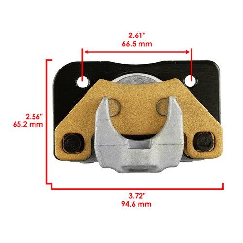 Caltric Front Left Or Rear Right Brake Caliper with Pads Compatible with Arctic Cat 400 2X4 4X4 2005-2014