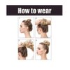 Messy Rose Bun Hair Piece Synthetic Hair Scrunchies Extension Curly Wavy With Elastic Rubber Band Hair Extensions Updo Hairpieces for Women Girls(27/613# Strawberry Blonde&Light Bleach Blonde)