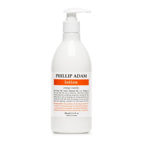 Phillip Adam Orange Vanilla Hand and Body Lotion - Hydrating Natural Based Moisturizer with Sweet Almond Oil - For All Skin Types - 13.5 Fl Oz