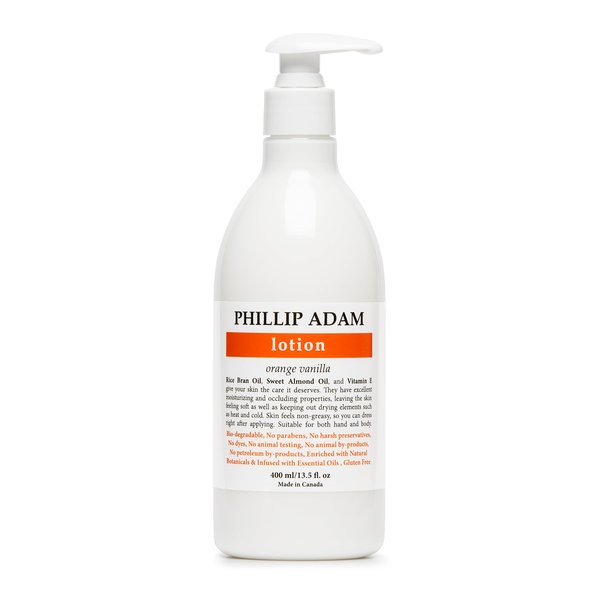 Phillip Adam Orange Vanilla Hand and Body Lotion - Hydrating Natural Based Moisturizer with Sweet Almond Oil - For All Skin Types - 13.5 Fl Oz