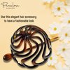 Parcelona French Swirls Celluloid Chignon Hair Slide Pin Thru 3.5" Bun Cover Ponytail Round Hair Clips for Women Styling Girls Hair Accessories No Slip Durable, Made in France(Tortoise Shell)