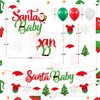 Santa Baby Shower Decorations with Santa Baby Banner Cake Topper K KUMEED Christmas Theme Garland Green Red Snowflake Balloons for Christmas Party Decorations New Year Baby Shower Birthday Party