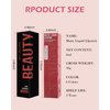 Matte Liquid Lipstick for Women- 1Pcs Highly Pigmented Color Lip Stain Tint, Super Velvet Matte Lip Gloss, Up to 16H Wear, Long Lasting Waterproof Smudgeproof, Non-Stick Cup Lip Makeup-06# Wine Red