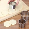 6 Pcs Round Stainless Steel Cookie Cutter Set (2, 3, 3.5,4, 5, 6 Inch),Large Stainless Steel Donut Cutter for cookies, cakes,Baking,Sandwiches, Durable and Easy to clean ﻿ ﻿ ﻿