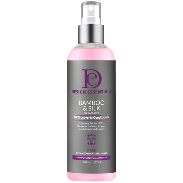 Design Essentials Bamboo & Silk HCO Leave-In Conditioner for Thermal Protection and Strength, 8 Fl Oz.