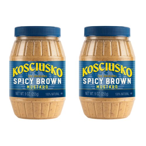 Kosciusko Zesty Spicy Brown Mustard 9 Oz (Pack of 2)