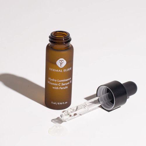 Dermal Elixir Hydra Luminance Vitamin C Serum 15 with Ferulic 5ML X 6 antioxidant protection, brightening skin tone, All skin tpye