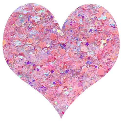 Heart Star Butterfly Craft Sequins Holographic Nail Glitte Confetti Shell Snowflakes Nail Art Holographic Glitter Nail Art Glitter Sequins for Women Girls Nail Decoration(Pink-50G)