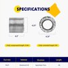 iPower 4 Inch 8 Feet Non-Insulated Flex Air Aluminum Ducting Dryer Vent Hose for HVAC Ventilation, 2 Pack, 4 Clamps included