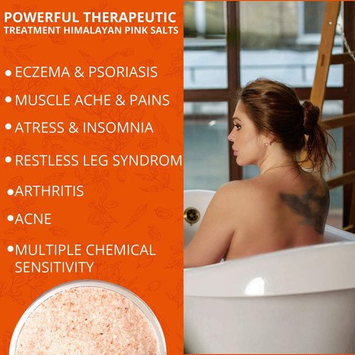 Natural Solution Himalayan Pink Salt Body Soak, Cork Jar Filled with Marula Oils Infused Crystals, Best for Relaxation of Muscles, Foot Soak - 21.2 Oz
