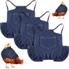 Wallfire 3PCS Chicken Saddles Hen Apron with Elastic Strap Poultry Protector Hen Care Supplies Hen Clothes