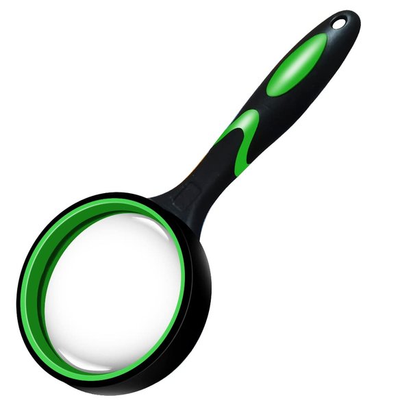 Magnifying Glass, 10X Handheld Reading Magnifier for Seniors & Kids, Non-Scratch Quality Glass Lens for Book Newspaper Reading, Classroom Science