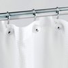iDesign York Classic Shower Curtain Hooks, Set of 12, 1.25" x 2.5" x 3", White and Chrome