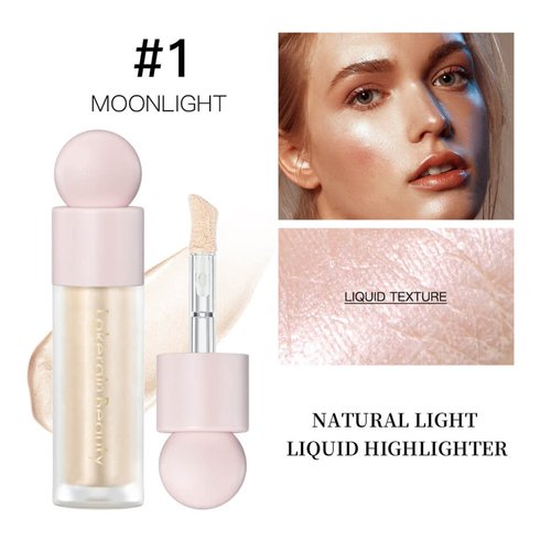 MEICOLY Liquid Highlighter,Long Lasting Liquid Luminizer Shimmer Stick,Waterproof Smooth Highlight Face Illuminator,Silky Natural Glow Makeup Sparkly Highlighters for Face,01 Enlighten